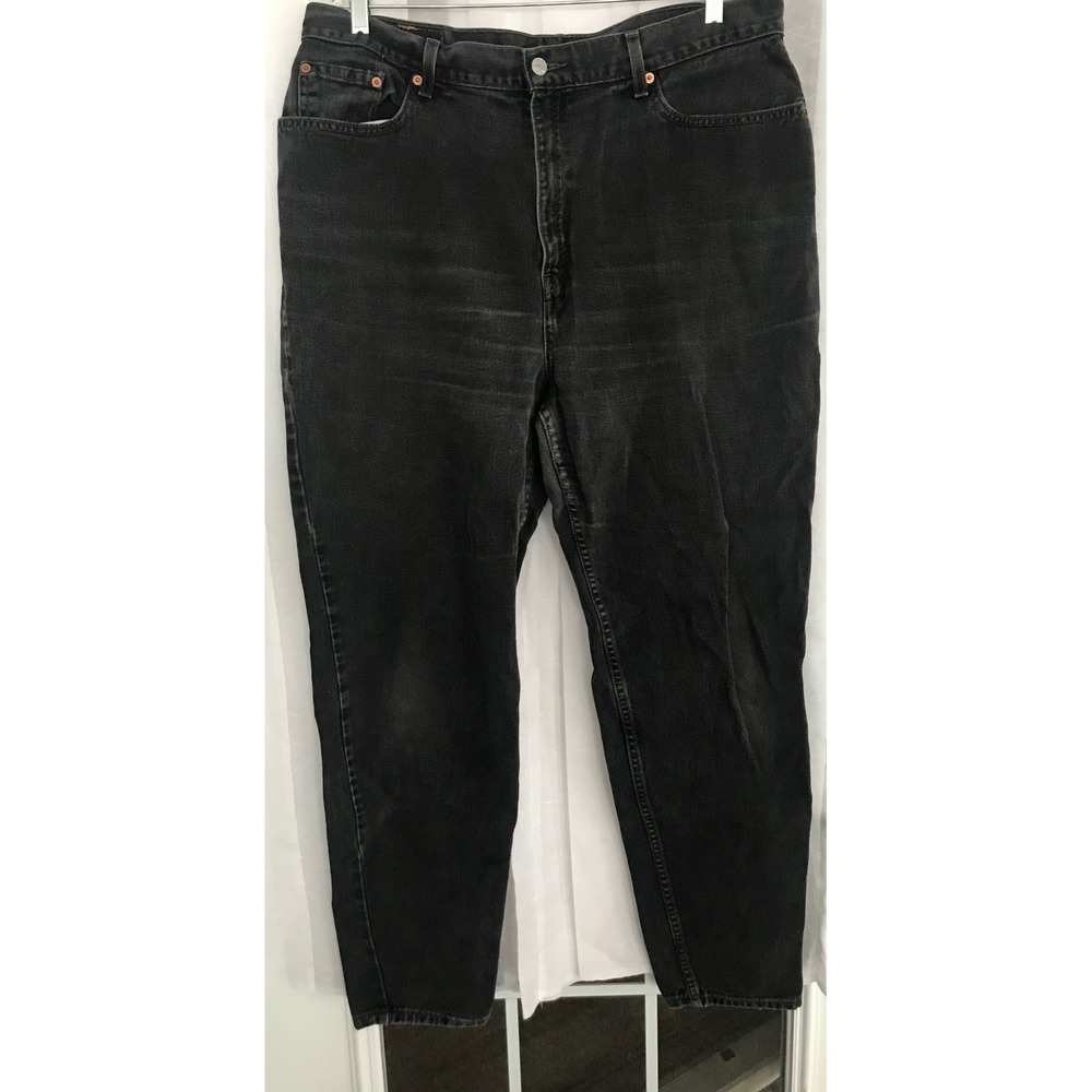 Levis 550 Relaxed Fit Tapered Leg Jeans Mens Faded Black Denim 09522-0260 37x31"